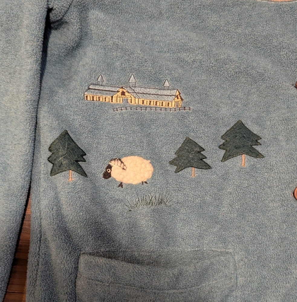 Northern Reflections Blue and Beige Nature Cardigan - Picture 2 of 5